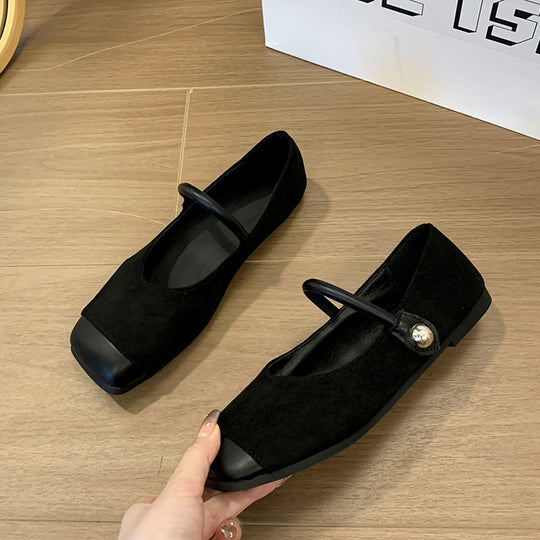 Damen Elegante Ballerinas mit modischem Riemchen und komfortablem Fußbett EB