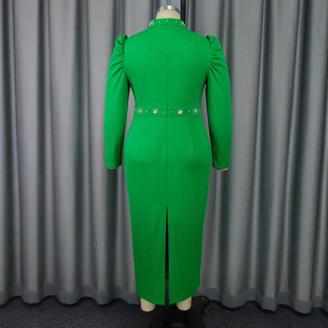 Damen Elegantes Kleid mit asymmetrischen Cut-Outs und blumigen Akzenten EB