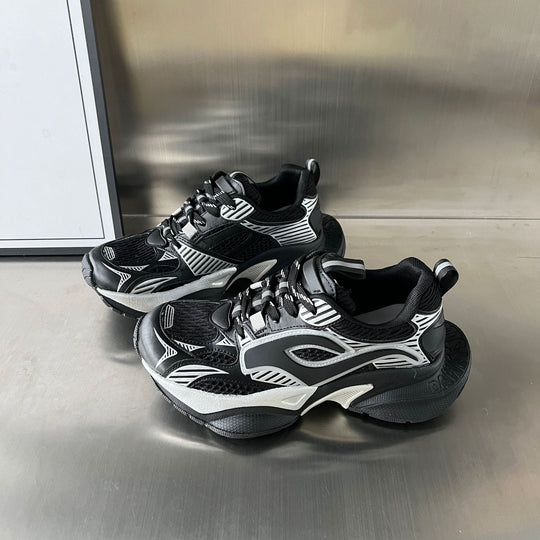 Damen Sportliche Chunky Sneakers mit atmungsaktivem Mesh-Obermaterial und stabiler Sohle EB