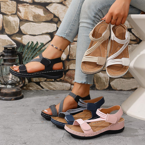 Damen sportive Zehentrenner-Sandalen mit ergonomischem Design und verstellbarem Riemen EB
