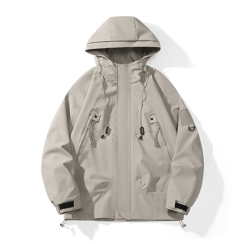 Damen technische Outdoor-Jacke mit verstellbarem Kapuzendesign und praktischen Taschen EB