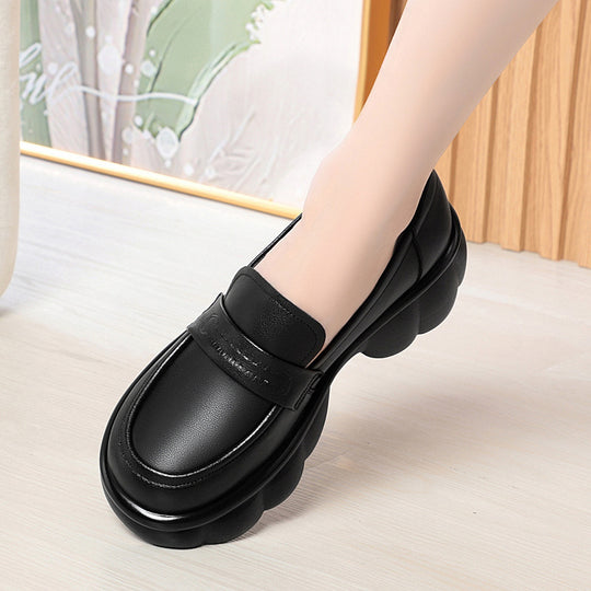 Damen Chunky Loafers mit hohem Absatz und geschmackvollem Design EB