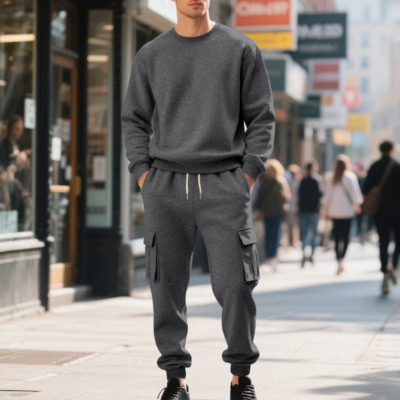 Herren lässiges Sweatshirt und Cargo-Hose Set EB