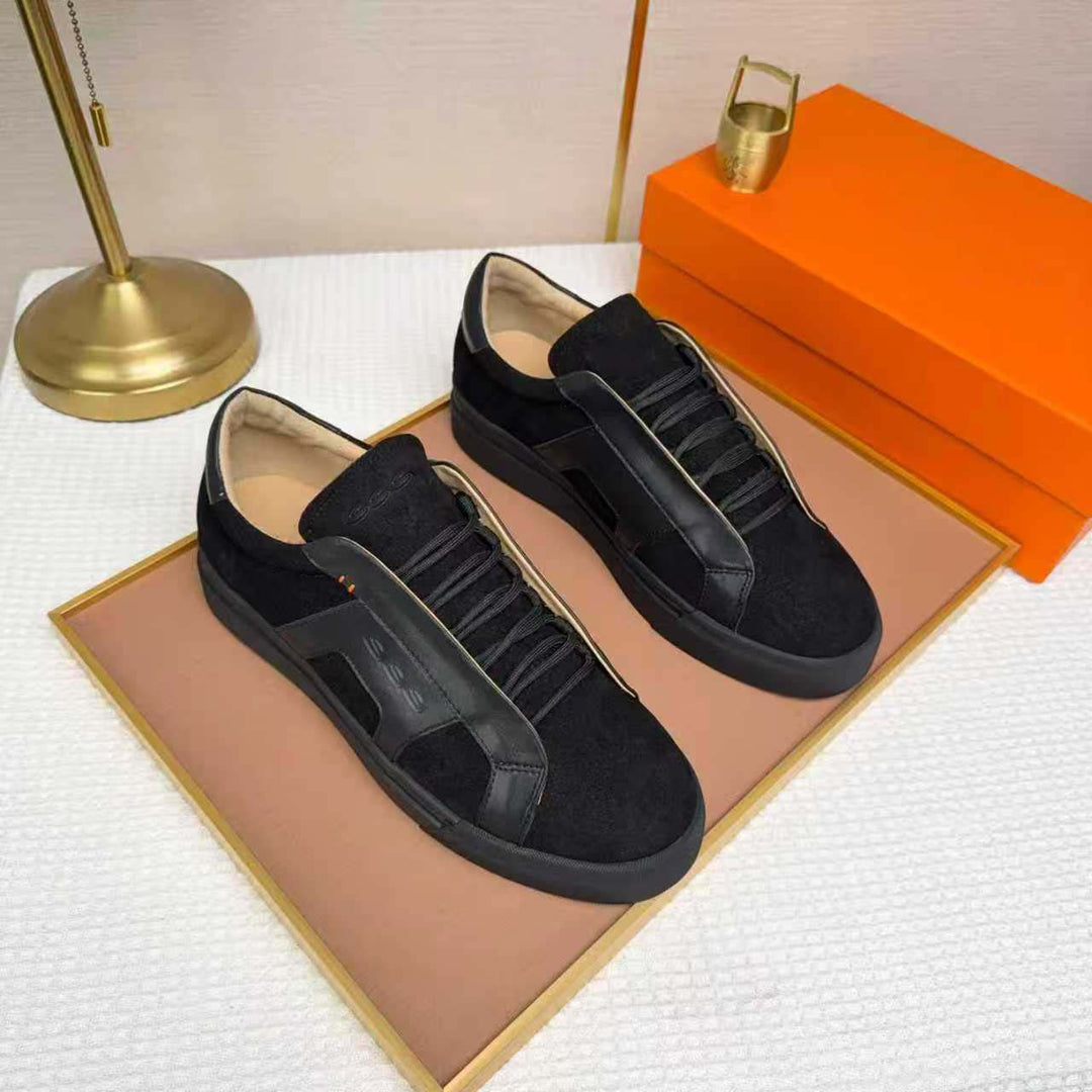 Damen Sportliche Sneakers mit kombinierter Oberflächenstruktur und anatomischem Fußbett EB