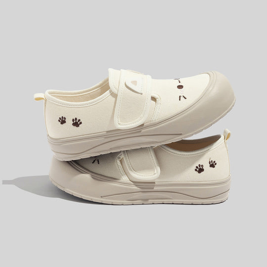 Damen Freizeitschuhe mit praktischer Klettverschlusstechnik und tierischem Motiv EB