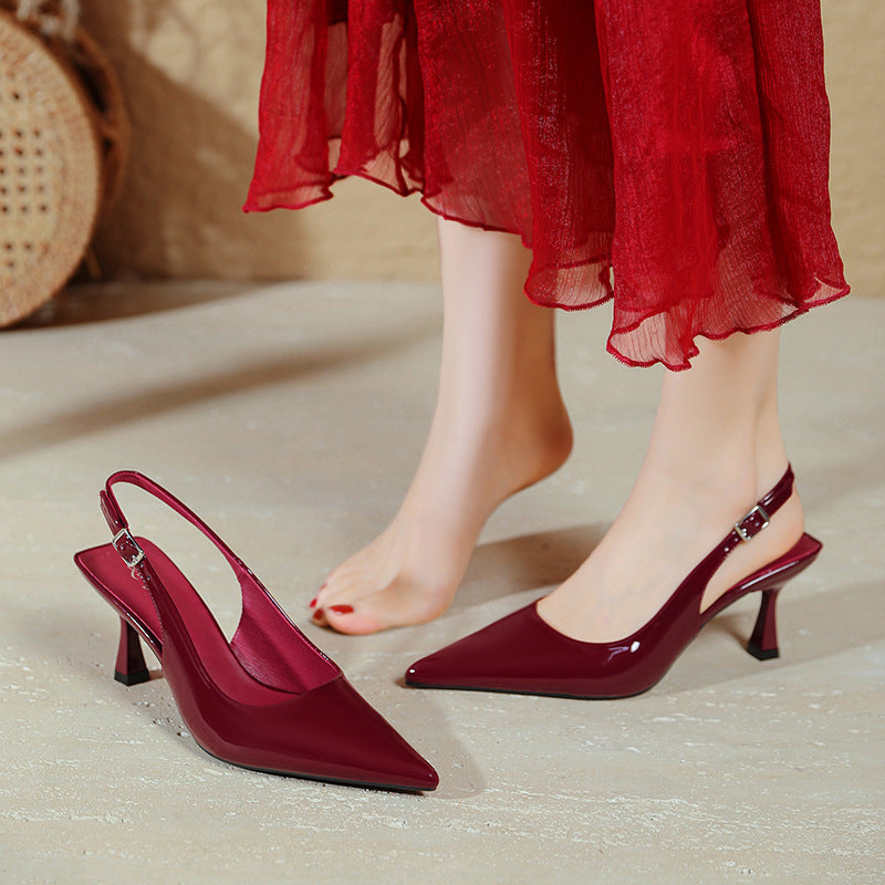 Damen Slingback-Pumps mit elegantem spitzen Design und funktionalem Riemen EB