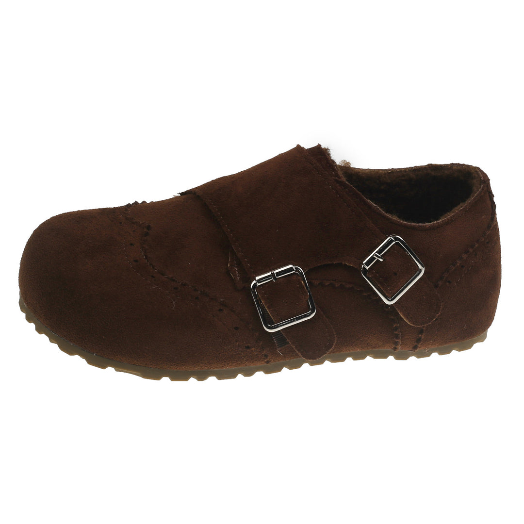 Damen komfortable Clogs aus weichem Wildleder mit modischem Schnallenverschluss EB