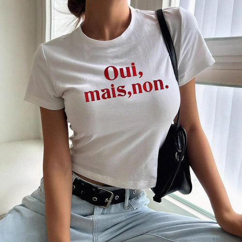 Damen Crop-T-Shirt mit inspirierendem Statement-Print EB 1777452262