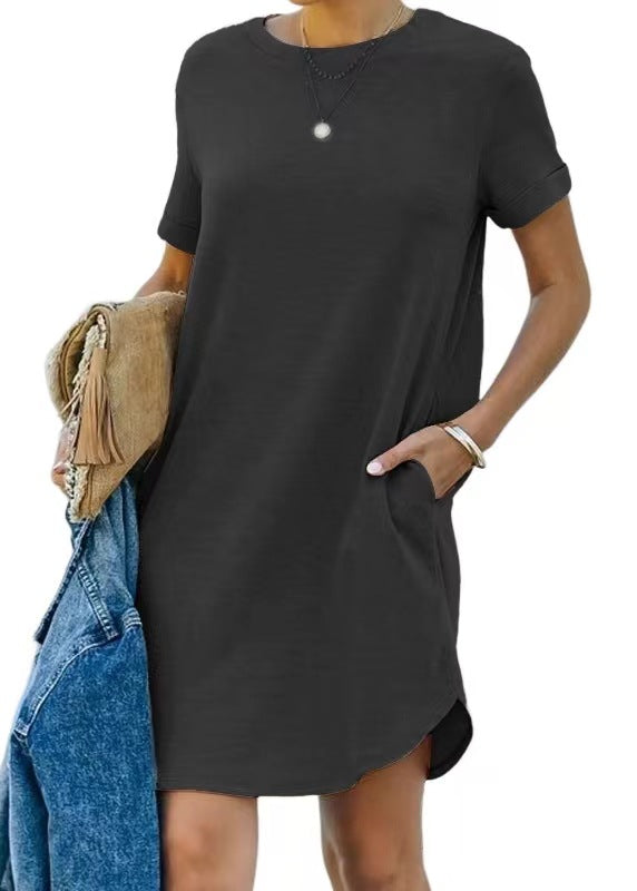 Damen Casual Kleid mit praktischen Taschen EB