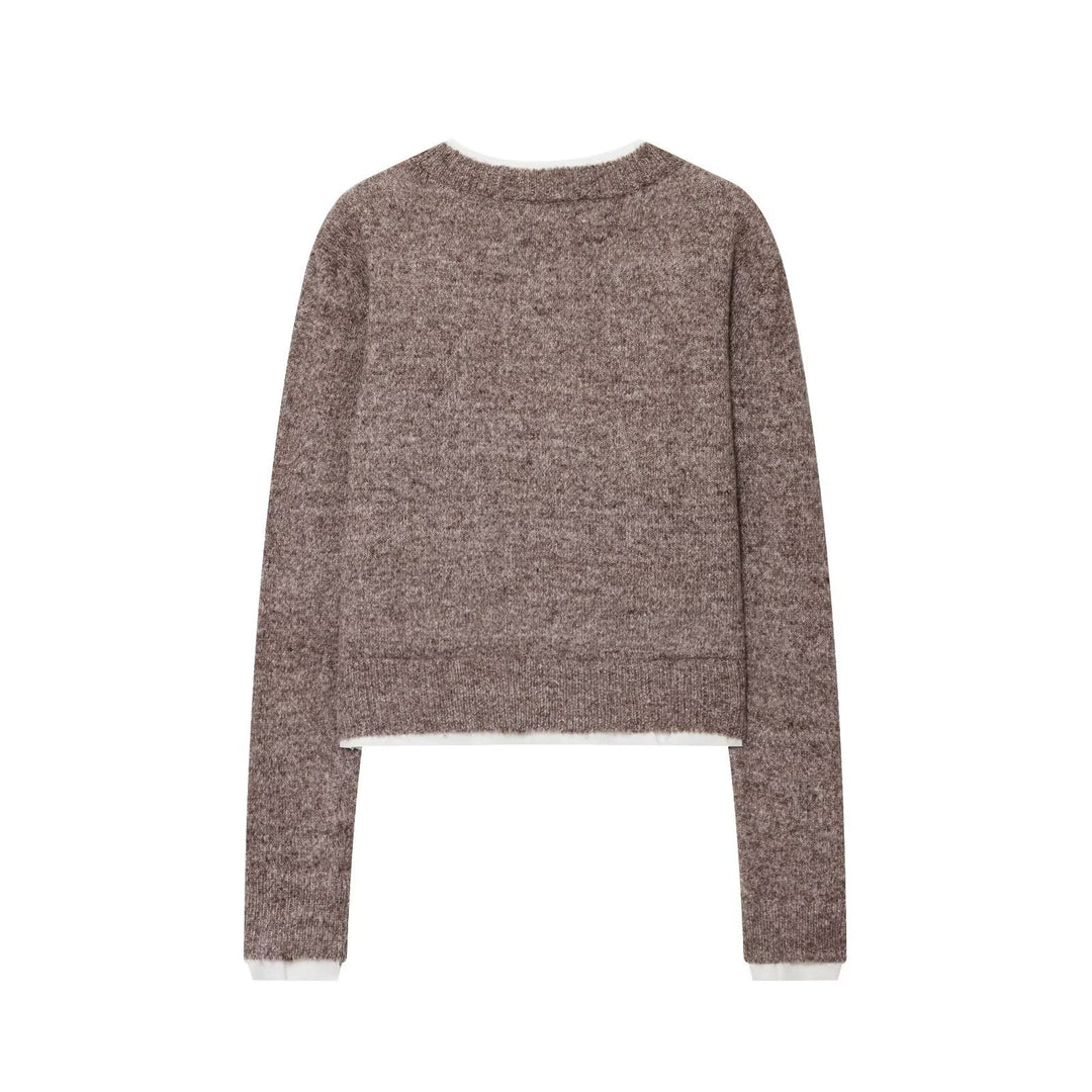 Damen Kurze Strickjacke mit Knopfdetails EB