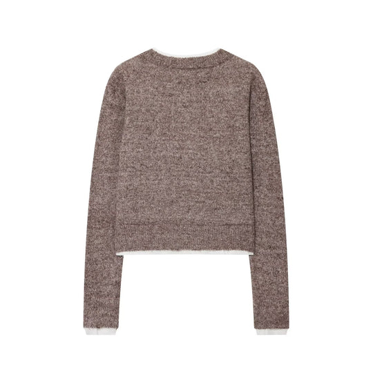 Damen Kurze Strickjacke mit Knopfdetails EB