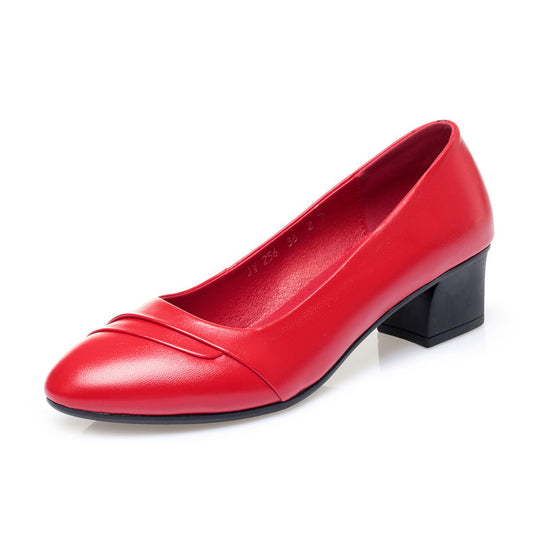 Damen Komfortable Pumps mit elegantem Rüschendesign und bequemem Blockabsatz EB