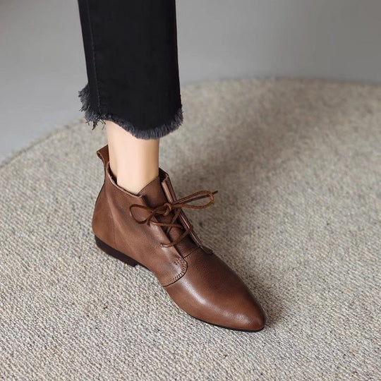 Damen modische Schnür-Stiefeletten EB