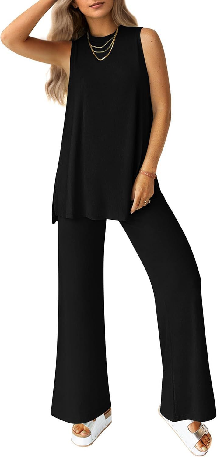 Damen Legere Oberteil und weite Hose Set EB
