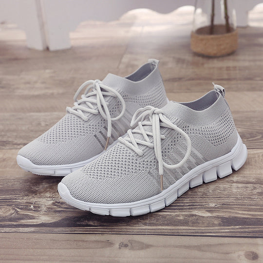 Damen atmungsaktive Freizeit-Sneakers mit flexiblem Obermaterial EB