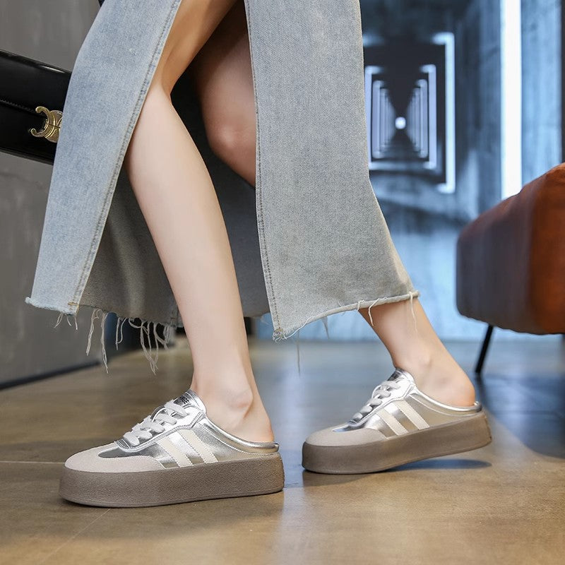Damen Plateausneaker mit integriertem Fersenbereich und sportlichem Design EB