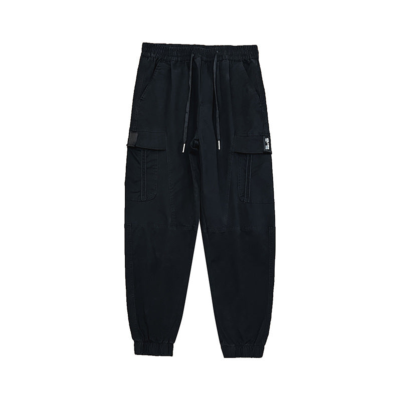 Herren Cargo-Joggerhose mit großen Pattentaschen, elastischem Bund und Gummbündchen EB