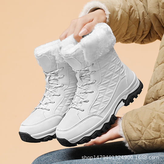 Damen Winterwanderschuhe mit warmem Fleece-Futter und rutschfester Sohle EB