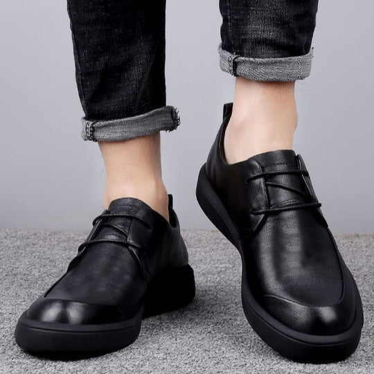 Herren Elegante Lederschuhe mit atmungsaktiver Innensohle und rutschfester Sohle EB