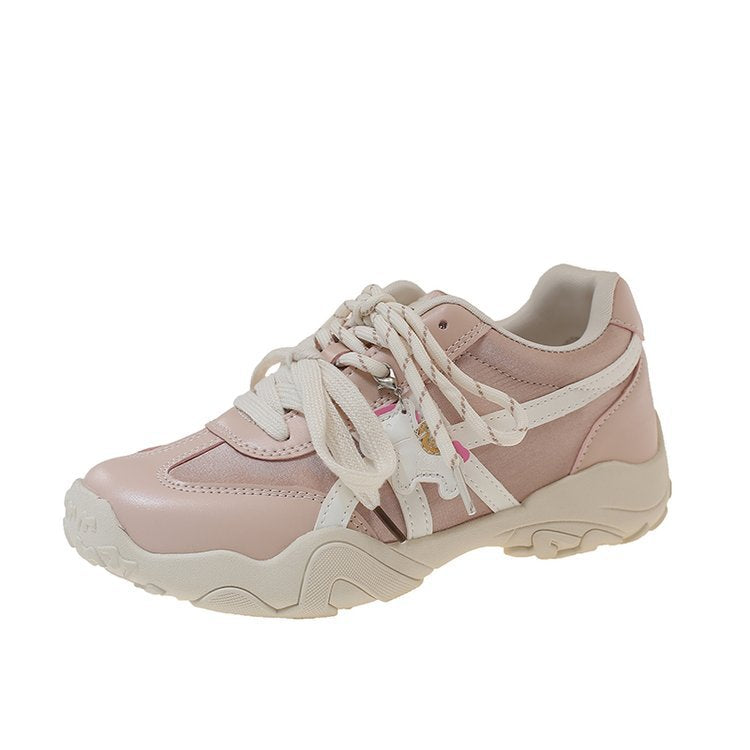 Damen modische Sneakers mit blühenden Applikationen und dämpfender Sohle EB