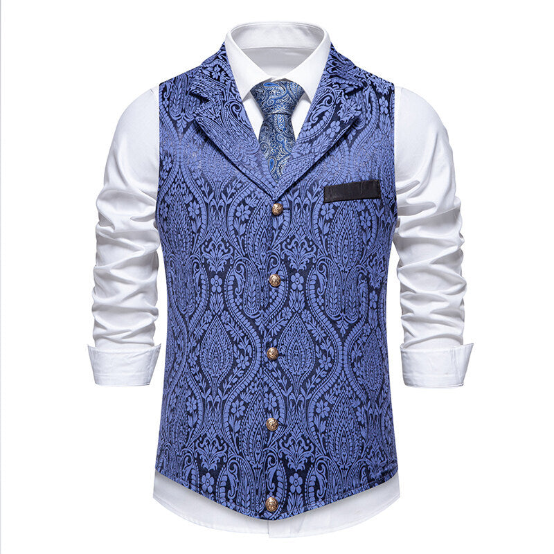 Herren elegante Weste mit kunstvollem Muster EB