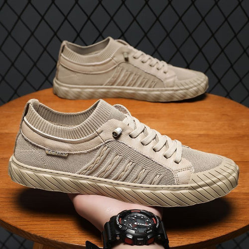 Damen Sportliche Sneakers mit atmungsaktiver Strick-Oberfläche EB