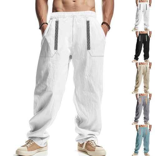 Herren lässige Cargo-Hose mit funktionalen Taschen und elastischem Bund EB