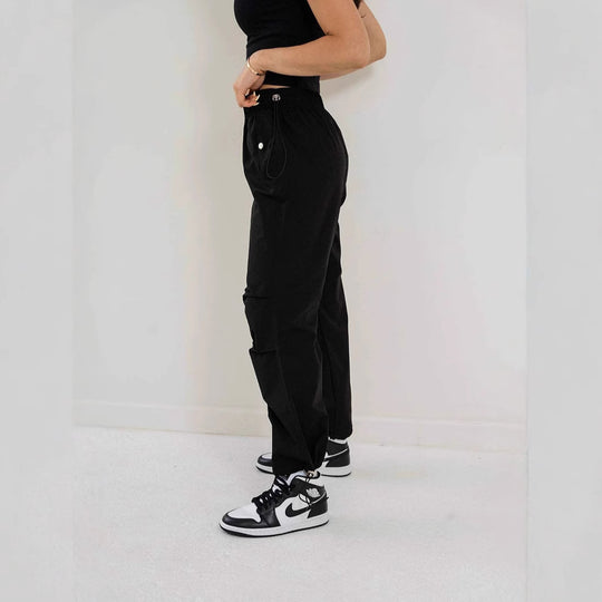 Damen Bequeme Freizeithose mit seitlichen Reißverschlüssen EB