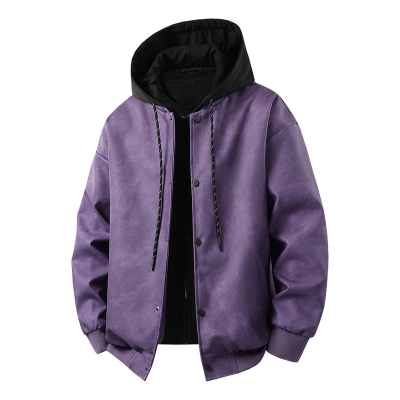 Herren modische Übergangsjacke mit abnehmbarer Kapuze und sportlichen Akzenten EB