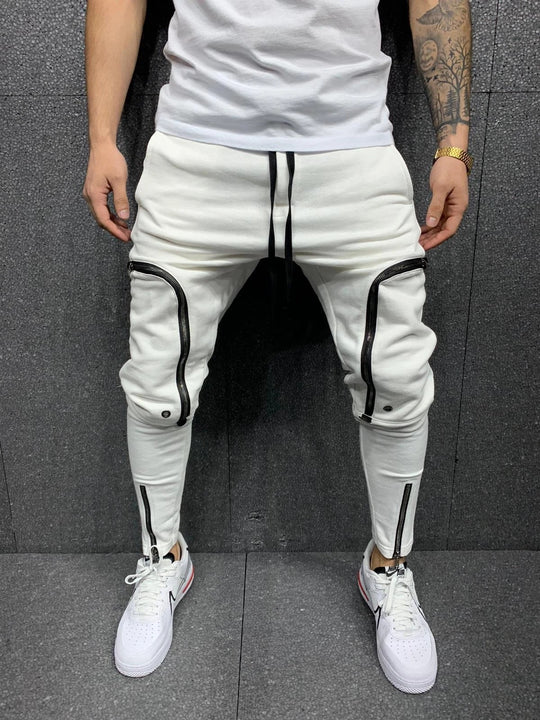 Herren modische Jogginghose mit einzigartigen Reißverschlussdetails EB