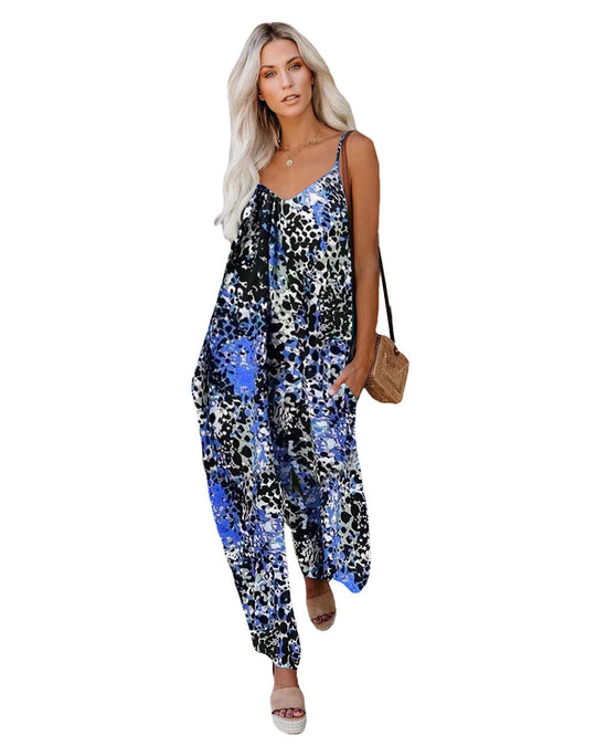 Damen Sommerliches Maxikleid mit verstellbaren Trägern und lässigem Schnitt EB