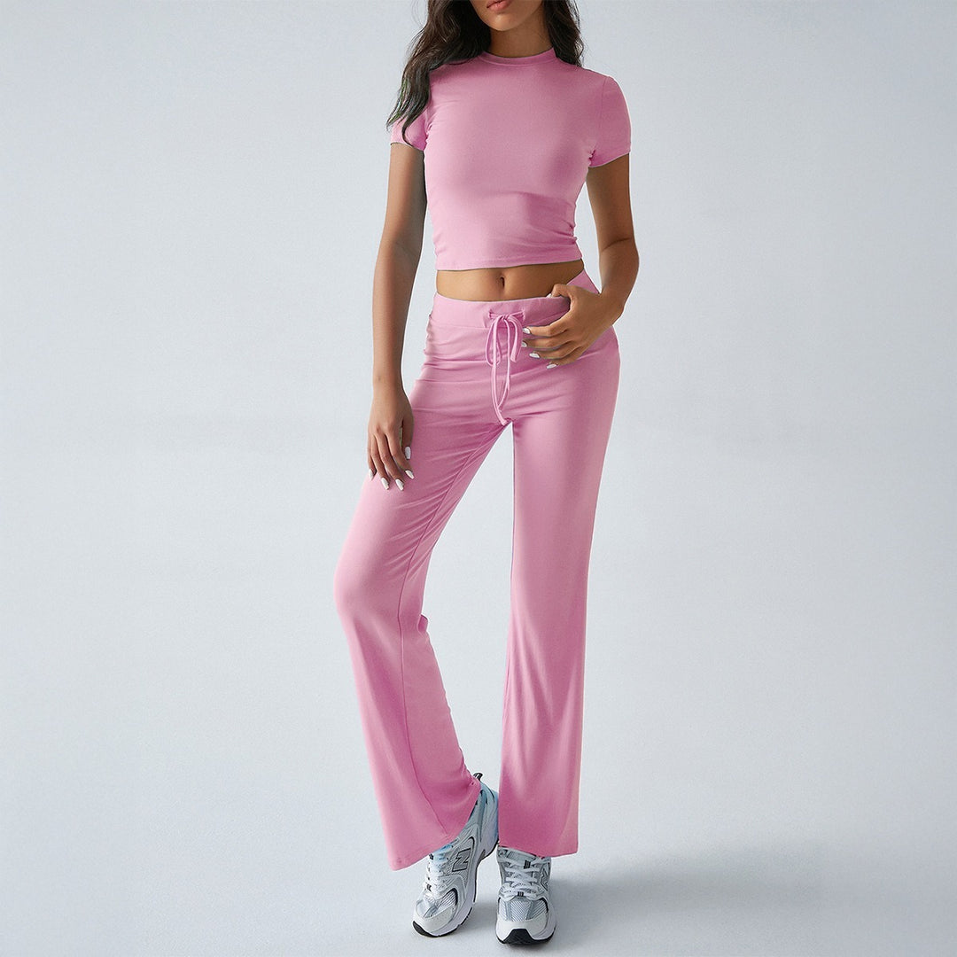 Damen Sportliches Lounge-Set mit elastischem Bund und figurbetontem Oberteil EB