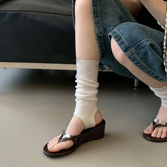 Damen Elegante Wedge-Sandalen mit modischem Riemchen-Design EB