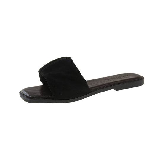 Damen Bequeme Mules mit dekorativem Riemendesign EB