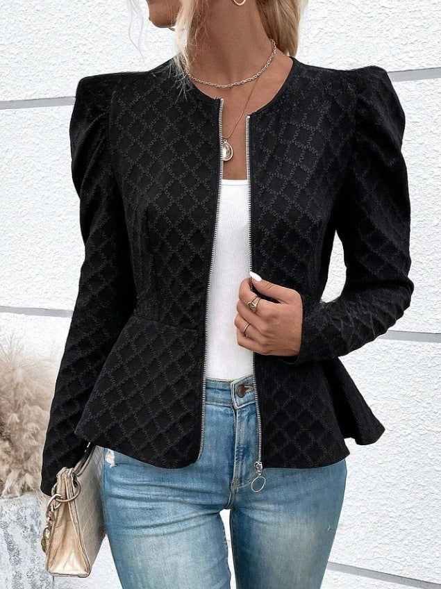 Damen modischer Blazer mit Puffärmeln EB