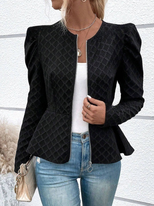 Damen modischer Blazer mit Puffärmeln EB