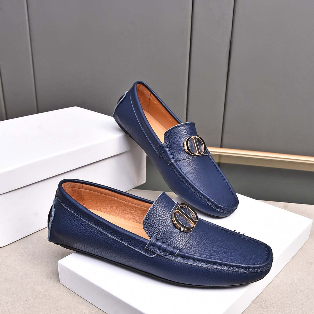 Damen Mokassins aus feinem Leder mit eleganter Applikation EB