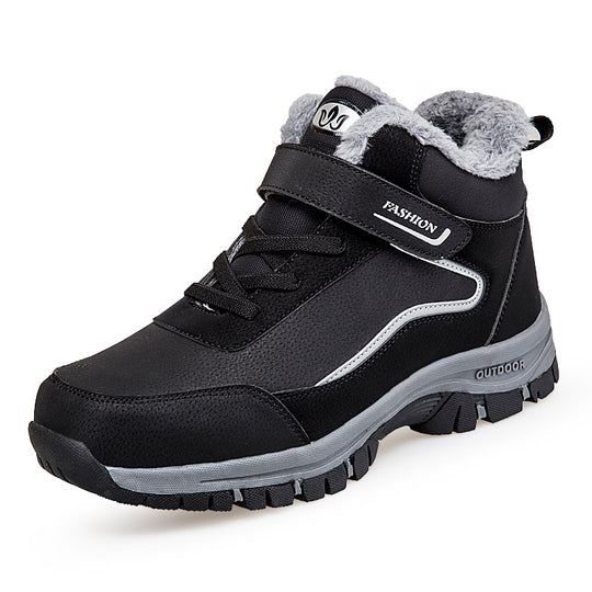 Damen Warm gefütterte Outdoor-Wanderschuhe mit verstellbarem Klettverschluss EB