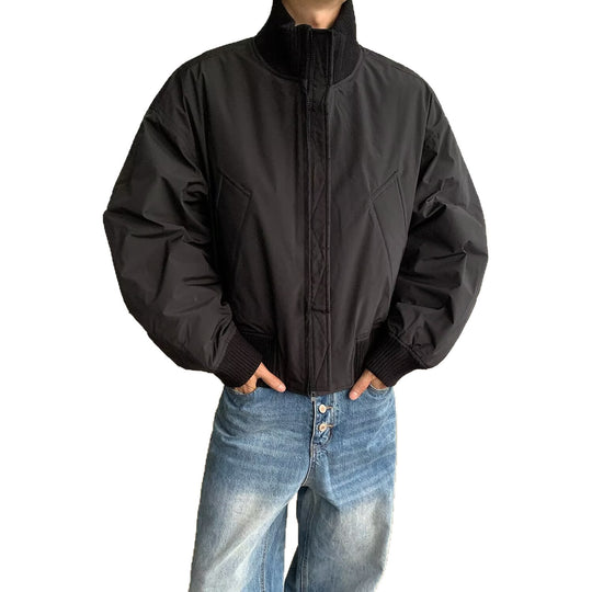 Herren stylische Bomberjacke mit elastischen Bündchen und weichem Innenfutter EB