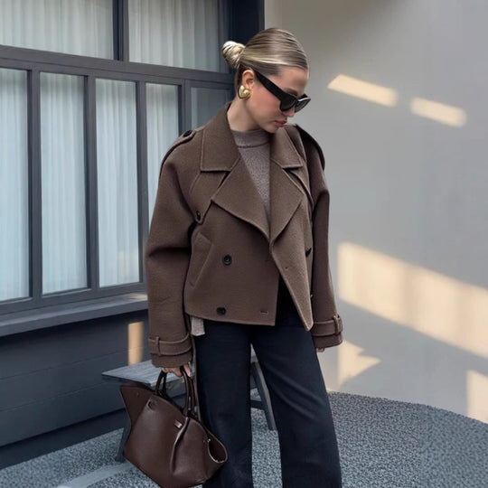 Damen Elegante und lässige Wolljacke EB