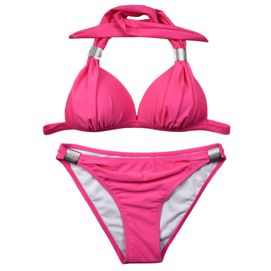Damen Triangel-Bikini mit verstellbaren Trägern und schicker Knoten-Detail EB