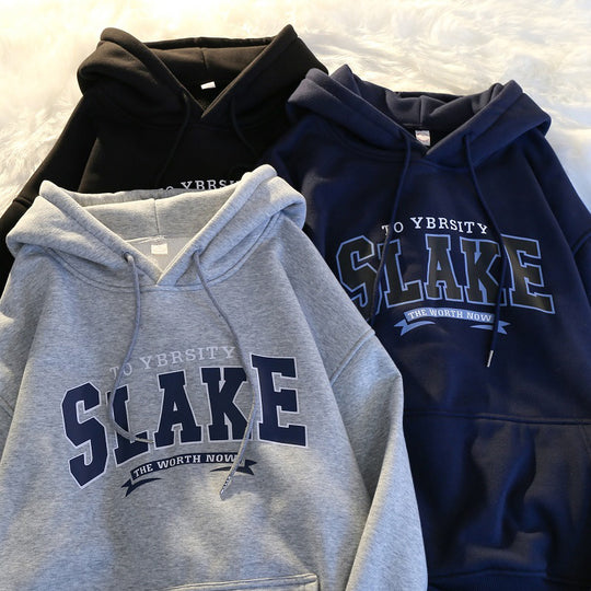 Damen Hoodie mit lässigem Print und Kapuze EB