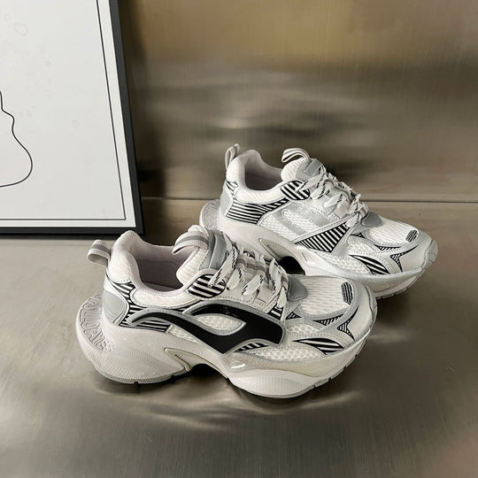 Damen Sportliche Chunky Sneakers mit atmungsaktivem Mesh-Obermaterial und stabiler Sohle EB