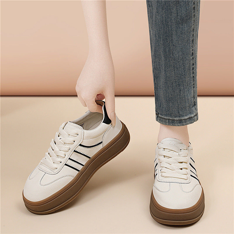 Damen Bequeme und modische Sneakers mit Plattformsohle EB