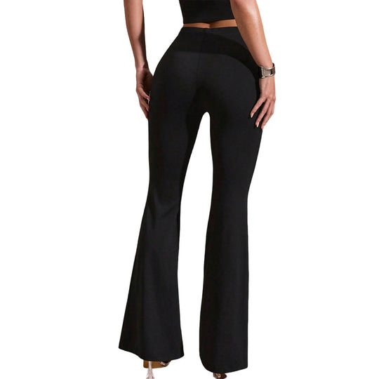 Damen High-Waist Schlaghose mit Shaping-Effekt, elastischem Komfortbund und ausgestelltem Bein Eichborn Berlin