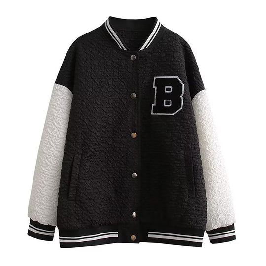 Damen Sportliche Bomberjacke mit strukturiertem Obermaterial und eleganten Details EB