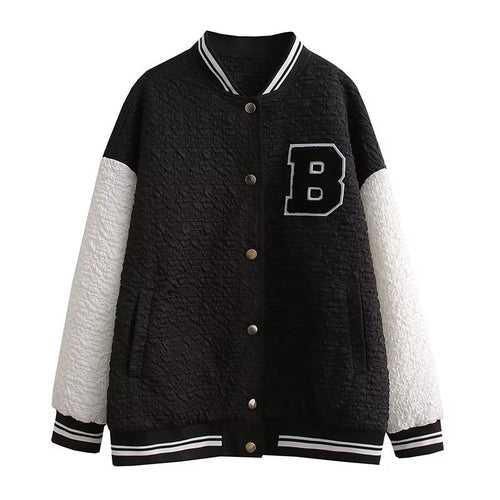 Damen Sportliche Bomberjacke mit strukturiertem Obermaterial und eleganten Details EB