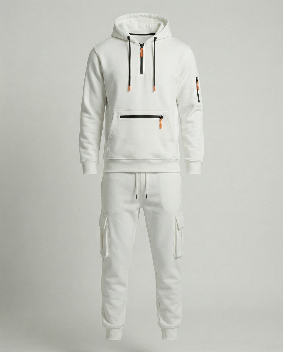 Freizeitanzug Herren mit Hoodie und Cargo Jogginghose