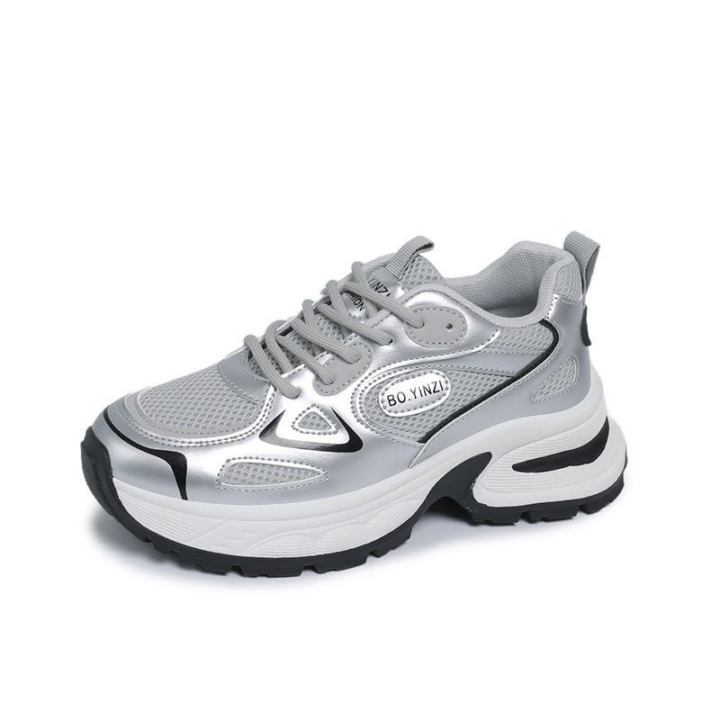 Damen Sportliche Sneakers mit abriebfester Laufsohle und atmungsaktiver Mesh-Oberfläche EB