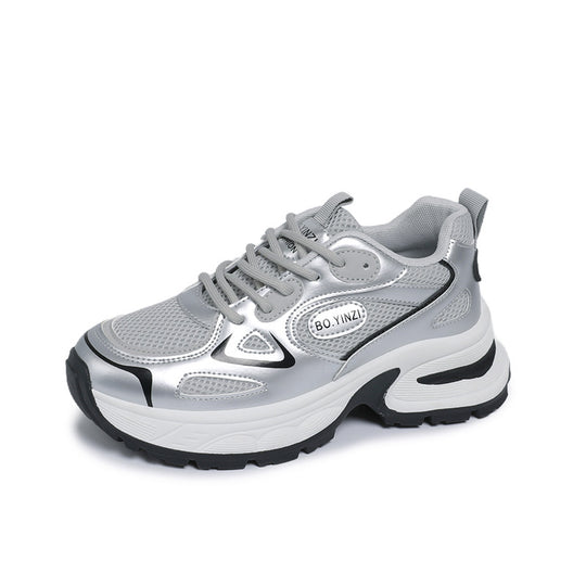Damen Sportliche Sneakers mit abriebfester Laufsohle und atmungsaktiver Mesh-Oberfläche EB